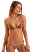 Brazilian Triangle Top in Semi Sheer Dali Mesh, Front View; Brazilian Triangle Top in Semi Sheer Dali Mesh, Rear View; Brazilian Triangle Top in Semi Sheer Dali