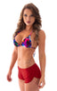 womens sexy swimsuit split short beach cover up shorts micro bikini in Ruby Red; Womens SusieQ Split Short Beach Cover-Up in Ruby Red 2; Womens SusieQ Split Sho