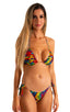 Womens Side Tie Brazilian Bikini Bottom in Tan Through Technicolor 1; Womens Side Tie Brazilian Bikini Bottom in Tan Through Technicolor 2; Womens Side Tie Braz