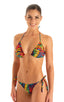 Womens Side Tie Brazilian Bikini Bottom in Tan Through Technicolor 1; Womens Side Tie Brazilian Bikini Bottom in Tan Through Technicolor 2; Womens Side Tie Braz