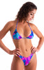 Brazilian Triangle Top in Tahitian Aqua-Magenta, Front View; Brazilian Triangle Top in Tahitian Aqua-Magenta, Rear Alternative; Brazilian Triangle Top in Tahiti