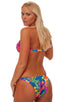 womens high cut brazilian swim suit sexy bikini swimwear in Hawaiian Floral; Womens High Cut Brazilian Swim Suit bottom in Hawaiian Floral Floral, Rear View; Sp