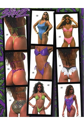 skinz 1996 swimwear catalog