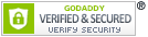GoDaddy verified and secure seal