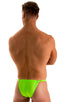 4-Way Adjustable Bikini-Tanga-Micro in Neon Lime, Front View; 4-Way Adjustable Bikini-Tanga-Micro in Neon Lime, Rear View; 4-Way Adjustable Bikini-Tanga-Micro i