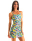 D8 - Womens Cover up Mini Dress - Tan Through