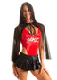 S8 - Womens Micro Mini Skirt - SPOOKY EDITION - Wet Look