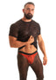 A4M - Mens Regular Waist  Leggings - Mesh