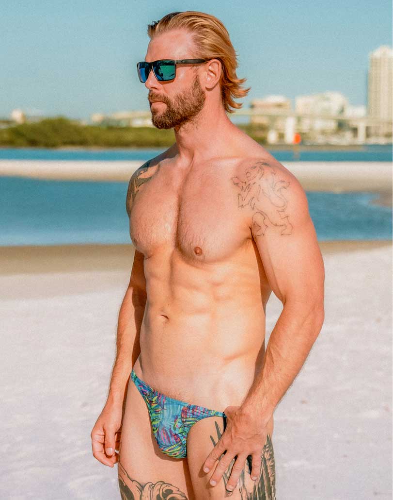 M25 - Mens Skinny Side Smooth Pouch Swim Thong