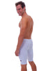 Lycra Sport Compression Gym Shorts in Heather Grey cotton-lycra., Front View; Lycra Sport Compression Gym Shorts in Heather Grey cotton-lycra., Rear View; Speci