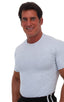 Lycra Tee in Heather Grey poly-cotton-lycra, Front View; Lycra Tee in Heather Grey poly-cotton-lycra, Rear View; Special Order Notice; Lycra Tee in Heather Grey