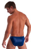 Bikini-Brief Swimsuit in Dark Navy Blue, Front View; Bikini-Brief Swimsuit in Dark Navy Blue, Rear View; Special Order Notice; Bikini-Brief Swimsuit in Dark Nav