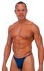 Skinny Side Half Back Swim Suit in Dark Navy Blue, Front View; Skinny Side Half Back Swim Suit in Dark Navy Blue, Rear View; Special Order Notice; Skinny Side H