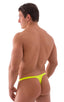 Quick Release Thong - Bravura Pouch in Chartreuse, Front View; Quick Release Thong - Bravura Pouch in Chartreuse, Rear View; Gold Hook connector; Special Order 