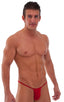 Roman G String Swim Thong in ThinSKINZ Red, Front View; Roman G String Swim Thong in ThinSKINZ Red, Rear View; Roman G String Swim Thong in ThinSKINZ Red 4; Rom