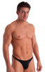 T Back Thong Swimsuit in Semi Sheer ThinSKINZ Black, Front View; T Back Thong Swimsuit in Semi Sheer ThinSKINZ Black, Rear View; Special Order Notice; T Back Th