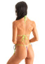 T21CN101G - Womens Brazilian Triangle Bikini Top with gold ornaments - Halloween Edition