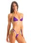 T21CN101G - Womens Brazilian Triangle Bikini Top with gold ornaments - Halloween Edition