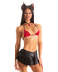 S8 - Womens Micro Mini Skirt - SPOOKY EDITION - Wet Look