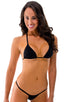 womens micro g string sexy swimsuit bikini in ThinSKINZ Black, Front View; G String Bottom in ThinSKINZ Black, Rear View; G String Bottom in ThinSKINZ Black 5; 