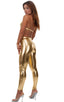 womens sexy halter style underwire push up top in LiquTid Gold, Front View; womens sexy halter style underwire push up top in LiquTid Gold, Rear View; Special O