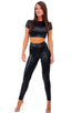 Baby Doll Wet Look in Black, Front View; Baby Doll Wet Look in Black, Rear View; Special Order Notice; Baby Doll Wet Look in Black Fabric