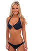 Womens Sport Style Underwire Swimsuit Top in Black, Front View; Womens Sport Style Underwire Swimsuit Top in Black, Rear View; Special Order Notice; Womens Spor