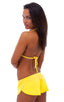 womens sexy swimsuit split short beach cover up shorts micro bikini in yellow; Womens SusieQ Split Short Beach Cover-Up in Citron Yellow, Rear View; Special Ord