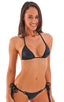 Brazilian Triangle Swim Top in Wet Look Black 1; Brazilian Triangle Swim Top in Wet Look Black 2; Brazilian Triangle Swim Top in Wet Look Black, Rear View; Braz