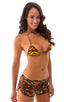 Womens SusieQ Split Short Beach Cover-Up in Tiger Stretch Mesh 1; Womens SusieQ Split Short Beach Cover-Up in Tiger Stretch Mesh 3; Womens SusieQ Split Short Be