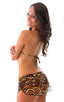 Womens SusieQ Split Short Beach Cover-Up in Tiger Stretch Mesh 1; Womens SusieQ Split Short Beach Cover-Up in Tiger Stretch Mesh 3; Womens SusieQ Split Short Be
