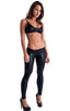 A11 - Womens Low Rise Leggings - Wet Look 0007 Black - Skinzwear