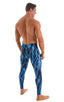 A11M - Mens Low Rise Leggings - Prints 1118 Laser blue lightening - Skinzwear