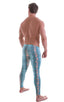 A11M - Mens Low Rise Leggings - Prints 2550 Aqua snake skin - Skinzwear