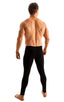 A11M - Mens Low Rise Leggings - Solids 8307 Black - Skinzwear