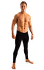 A11M - Mens Low Rise Leggings - Solids 8307 Black - Skinzwear