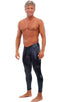 A11M - Mens Low Rise Leggings - Wet Look 0007 Black - Skinzwear