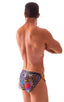 A14 - Mens Swimsuit Cover Up Split Running Shorts - Printed Mesh 7510 Aquarious - Skinzwear