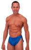 A14 - Mens Swimsuit Cover Up Split Running Shorts - Solid 3451 Imperial blue - Skinzwear