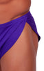 A14 - Mens Swimsuit Cover Up Split Running Shorts - Solid 3453 Royal purple - Skinzwear