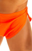 A14 - Mens Swimsuit Cover Up Split Running Shorts - Solid 6402 Blazing orange - Skinzwear