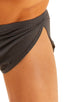 A14 - Mens Swimsuit Cover Up Split Running Shorts - Solid Dark Mesh 4554 Shadow peep show - Skinzwear