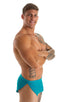 A14 - Mens Swimsuit Cover Up Split Running Shorts - Solid Mesh 4557 Seam mist athletic - Skinzwear
