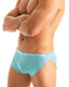A14 - Mens Swimsuit Cover Up Split Running Shorts - Solid Sheer Semi Sheer 2576 Sky - Skinzwear