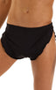 A14 - Mens Swimsuit Cover Up Split Running Shorts - Solid Sheer Semi Sheer 8567 Black - Skinzwear