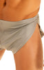 A14 - Mens Swimsuit Cover Up Split Running Shorts - Solids 3454 Silver - Skinzwear