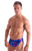 A14 - Mens Swimsuit Cover Up Split Running Shorts - Tan Through 3750 Bora bora - Skinzwear