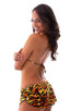 A17 - Womens SusieQ Split Short Beach Cover up - Prints 3554 Wild tiger - Skinzwear