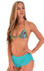 A17 - Womens SusieQ Split Short Beach Cover up - Solids 2455 Aquamarine - Skinzwear