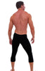 A18M - Mens Super Low Capri Leggings - Solids 8307 Black - Skinzwear